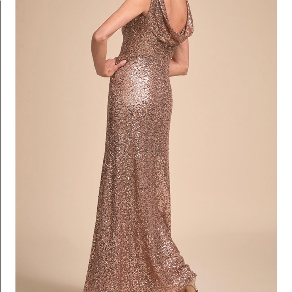 Cachet Drape Neck Back Sequence Dress - Picture 4 of 6